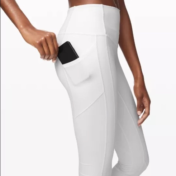 lululemon athletica Pants - LULULEMON All the Right Places High-Rise Drawcord Waist Crop White Size 8 NWT